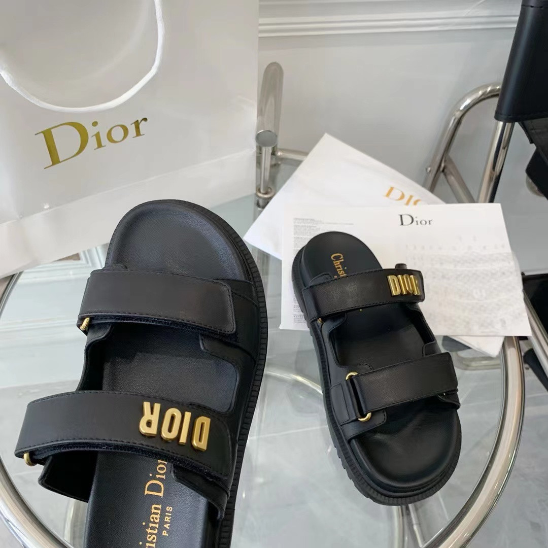 DIOR DIORACT SANDAL Black
