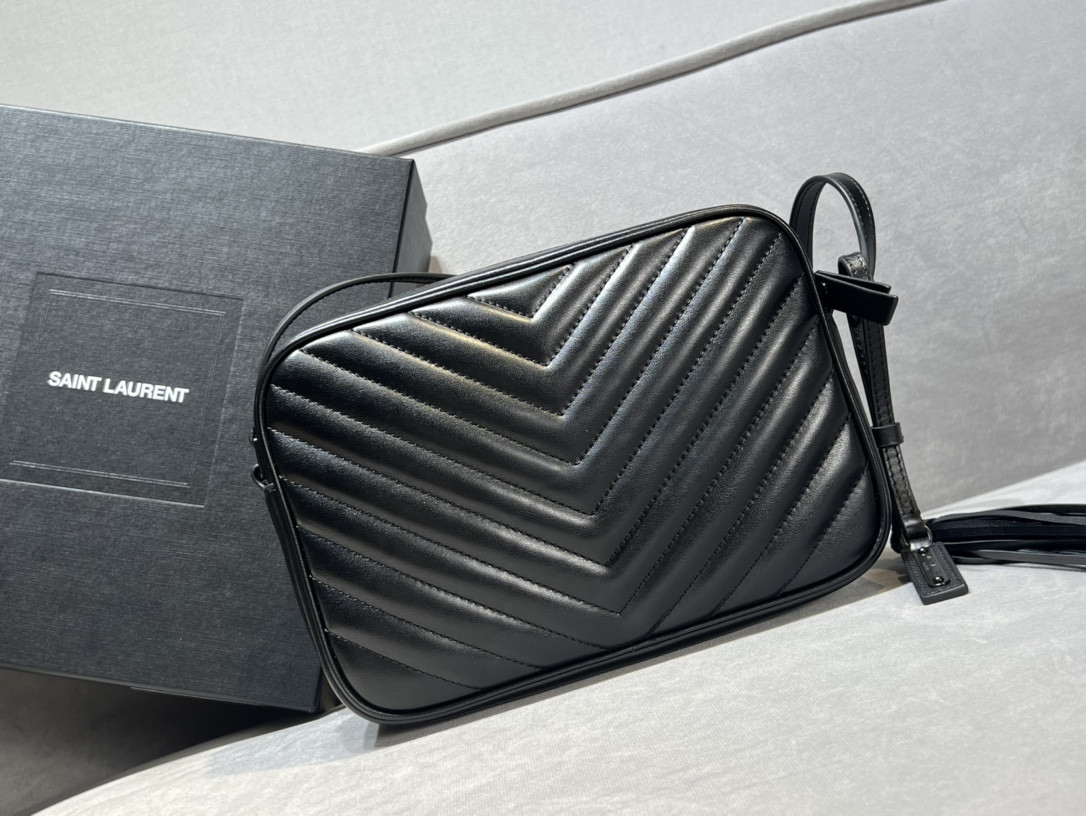 YSL LOU Camera bag in quilted leather