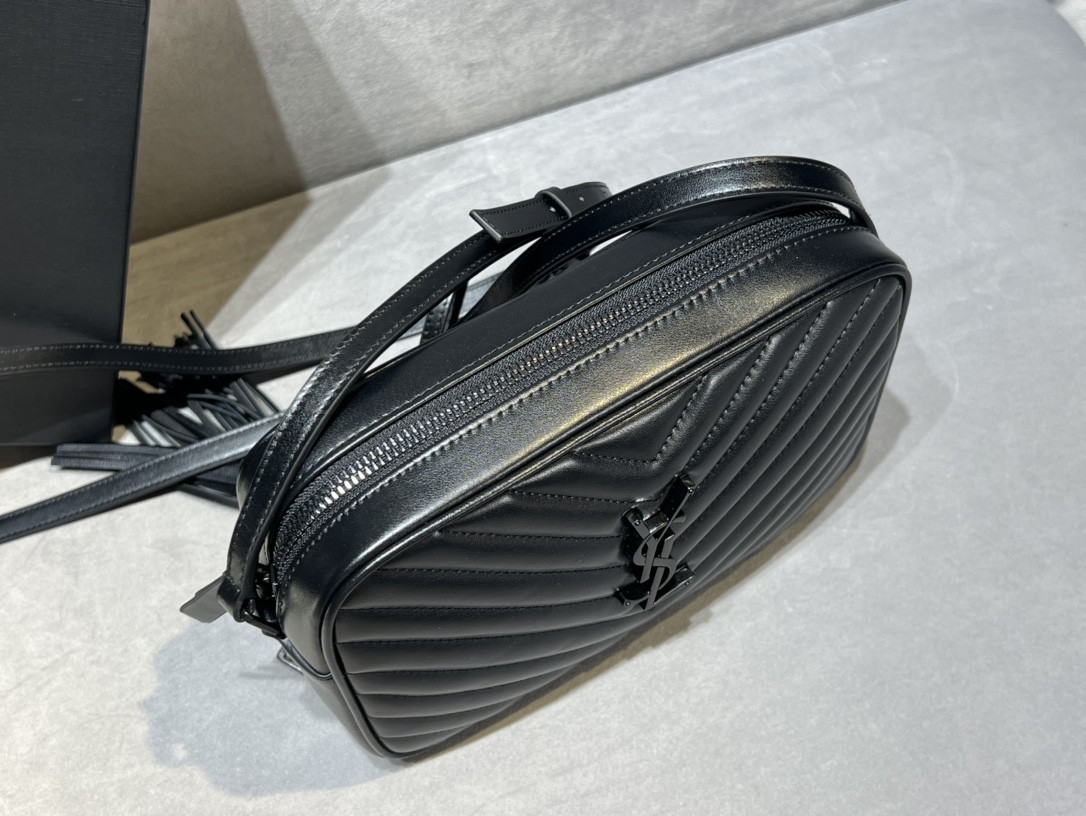 YSL LOU Camera bag in quilted leather