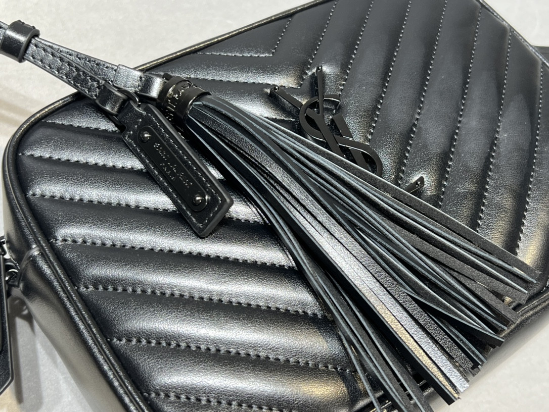 YSL LOU Camera bag in quilted leather