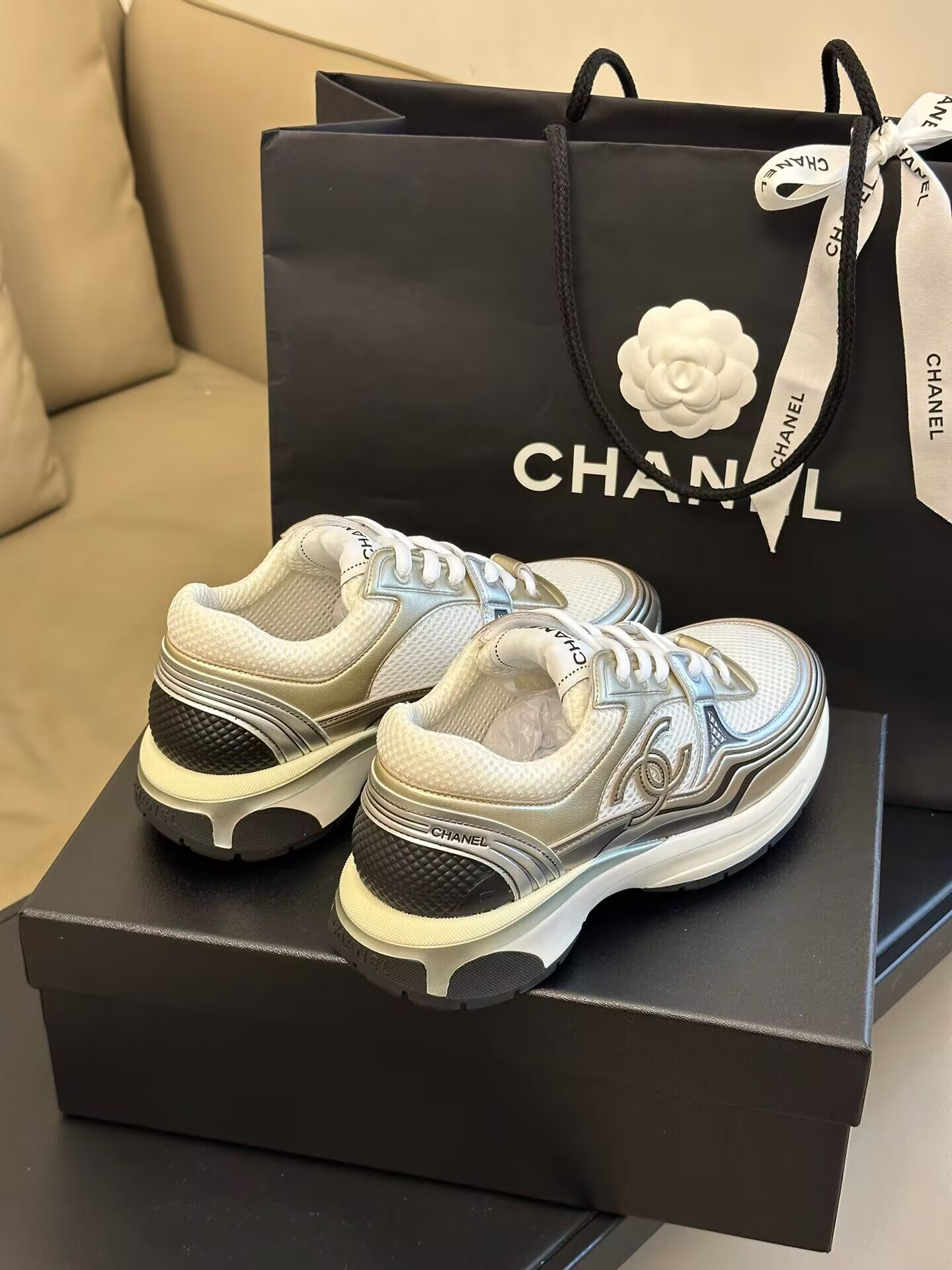 Chanel CC Runner Gold Laminate
