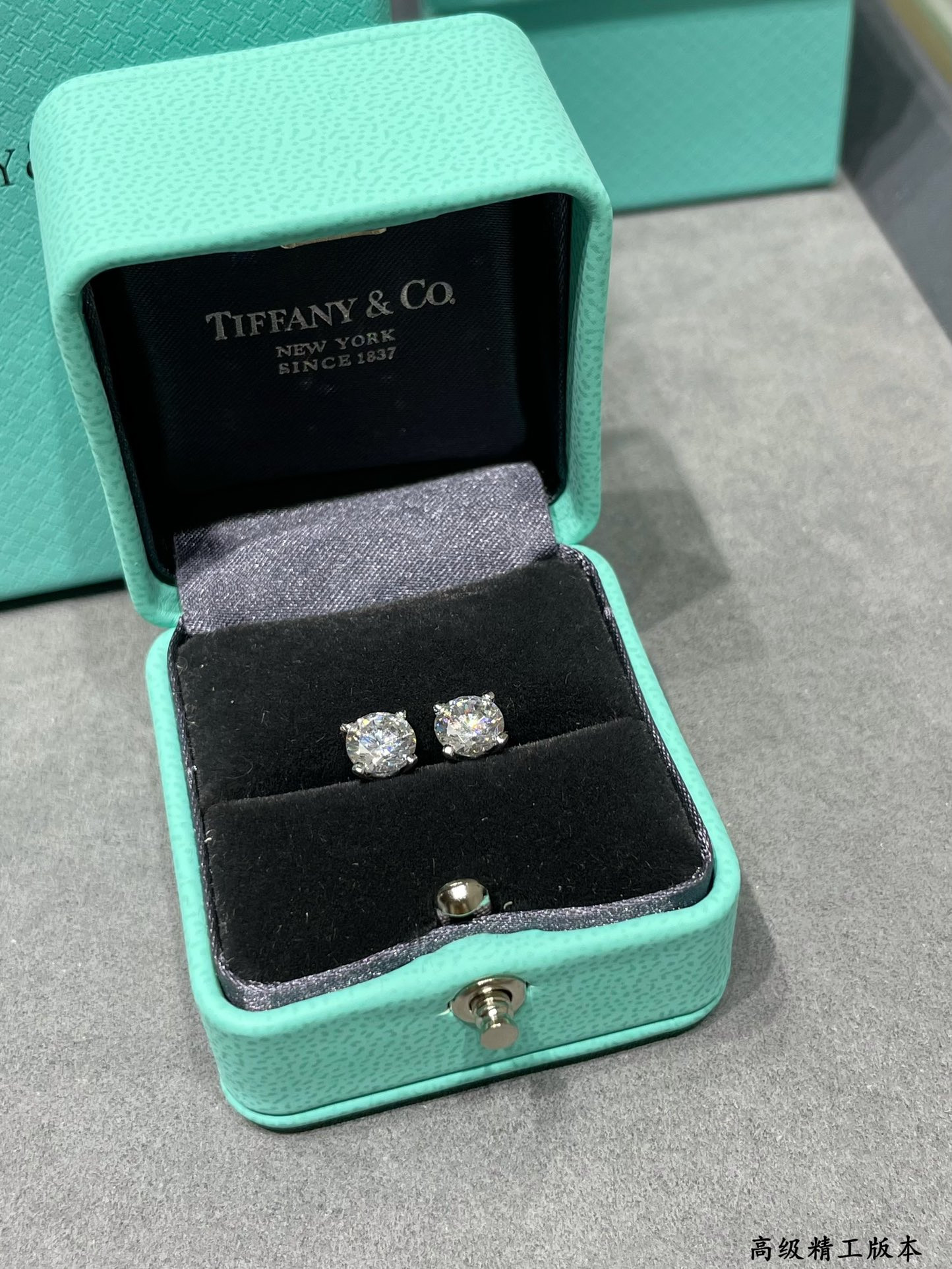 Tiffany & Co. Four-Prong Solitaire Stud Earrings 6mm Ag925