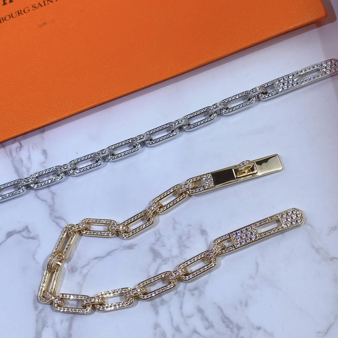 Hermès Fully Diamond-Encrusted Kelly Bracelet