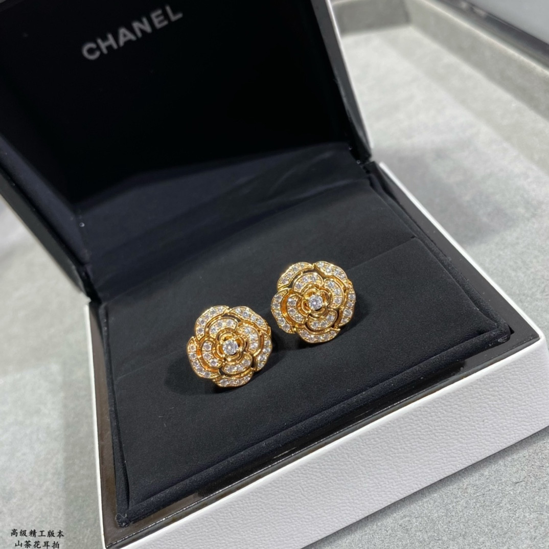 Chanel Camellia Earrings