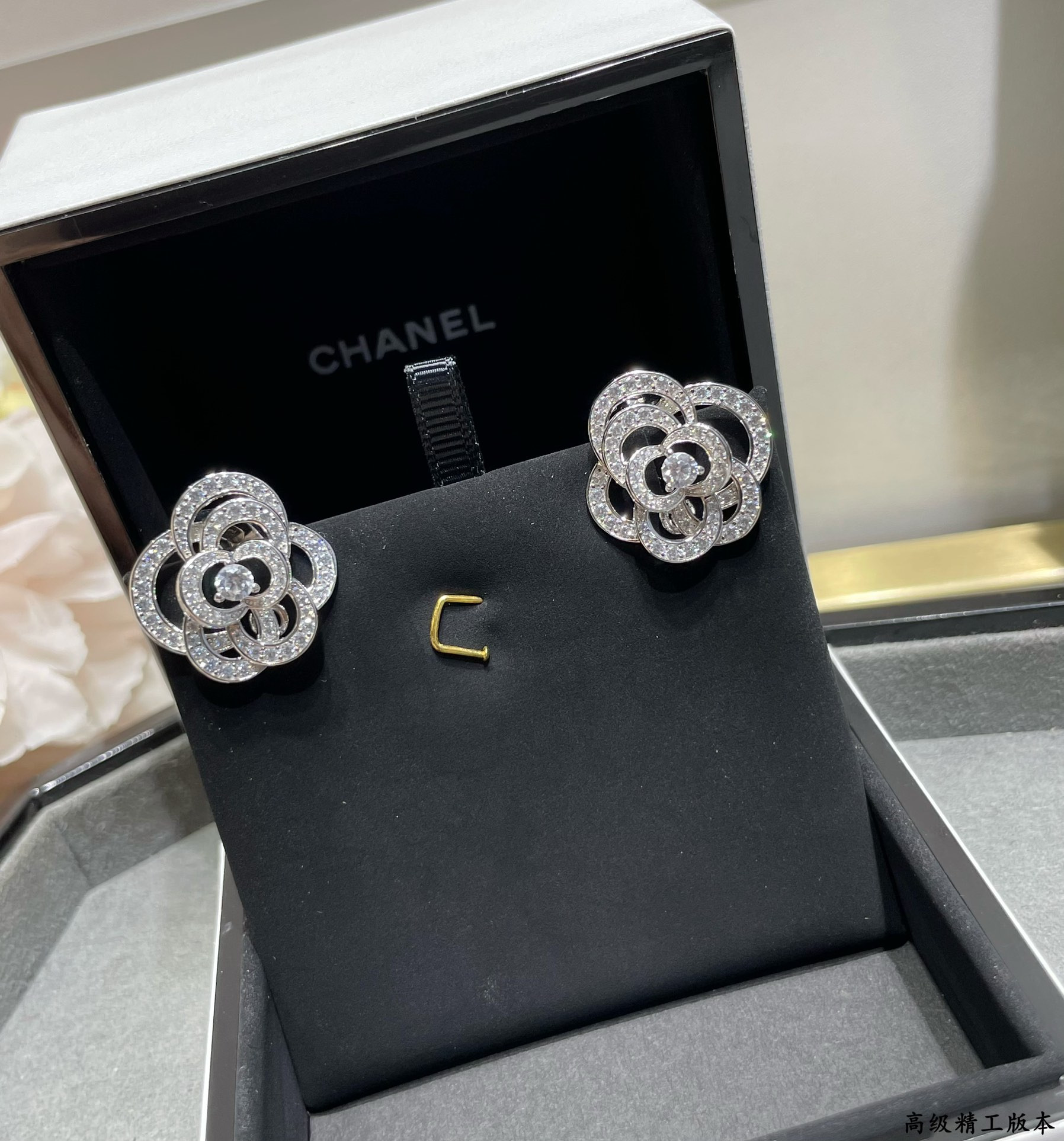 Chanel Camellia Earrings