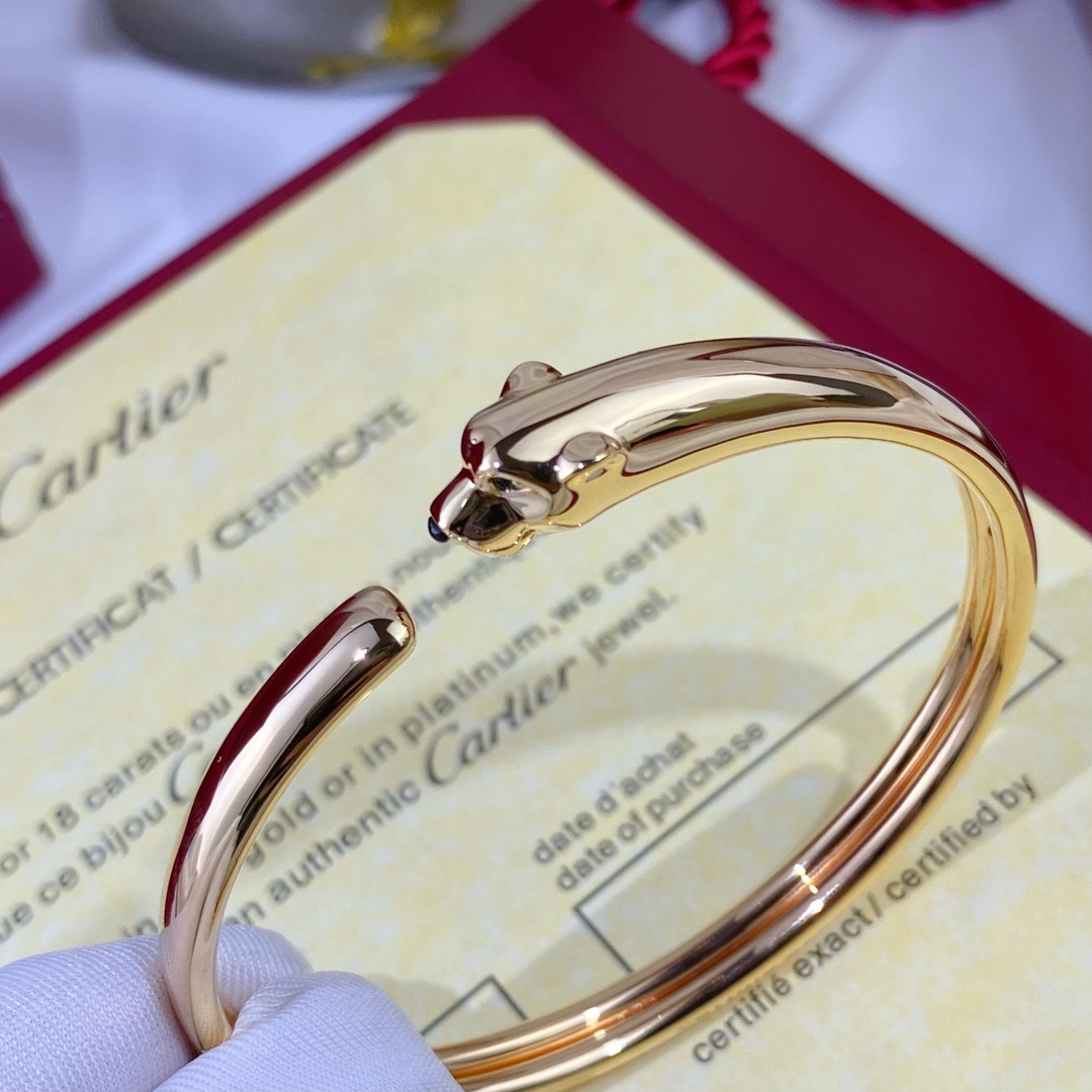 Cartier Slim Polished Leopard Bracelet 16-17