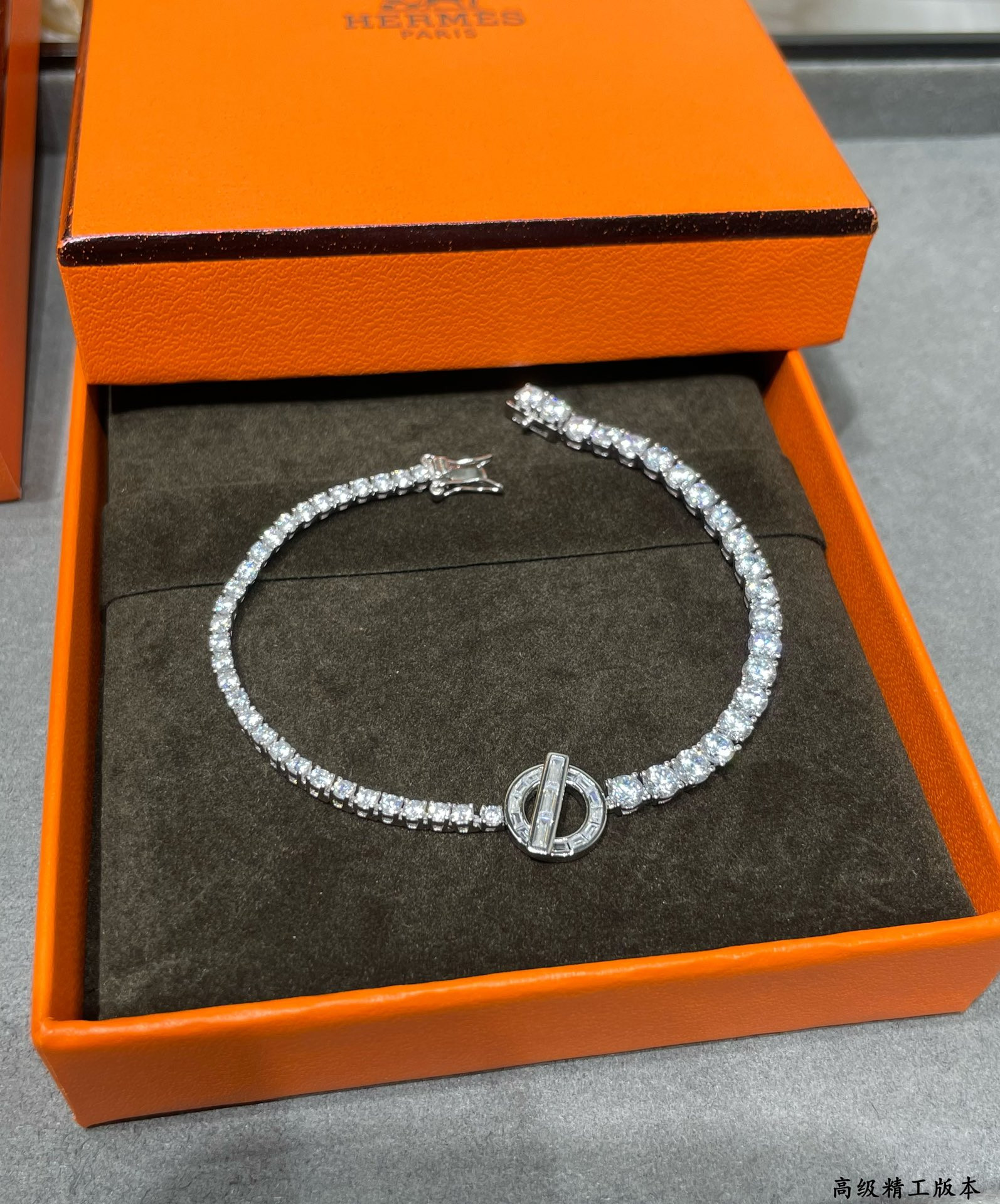 Hermes OT square diamond Bracelet