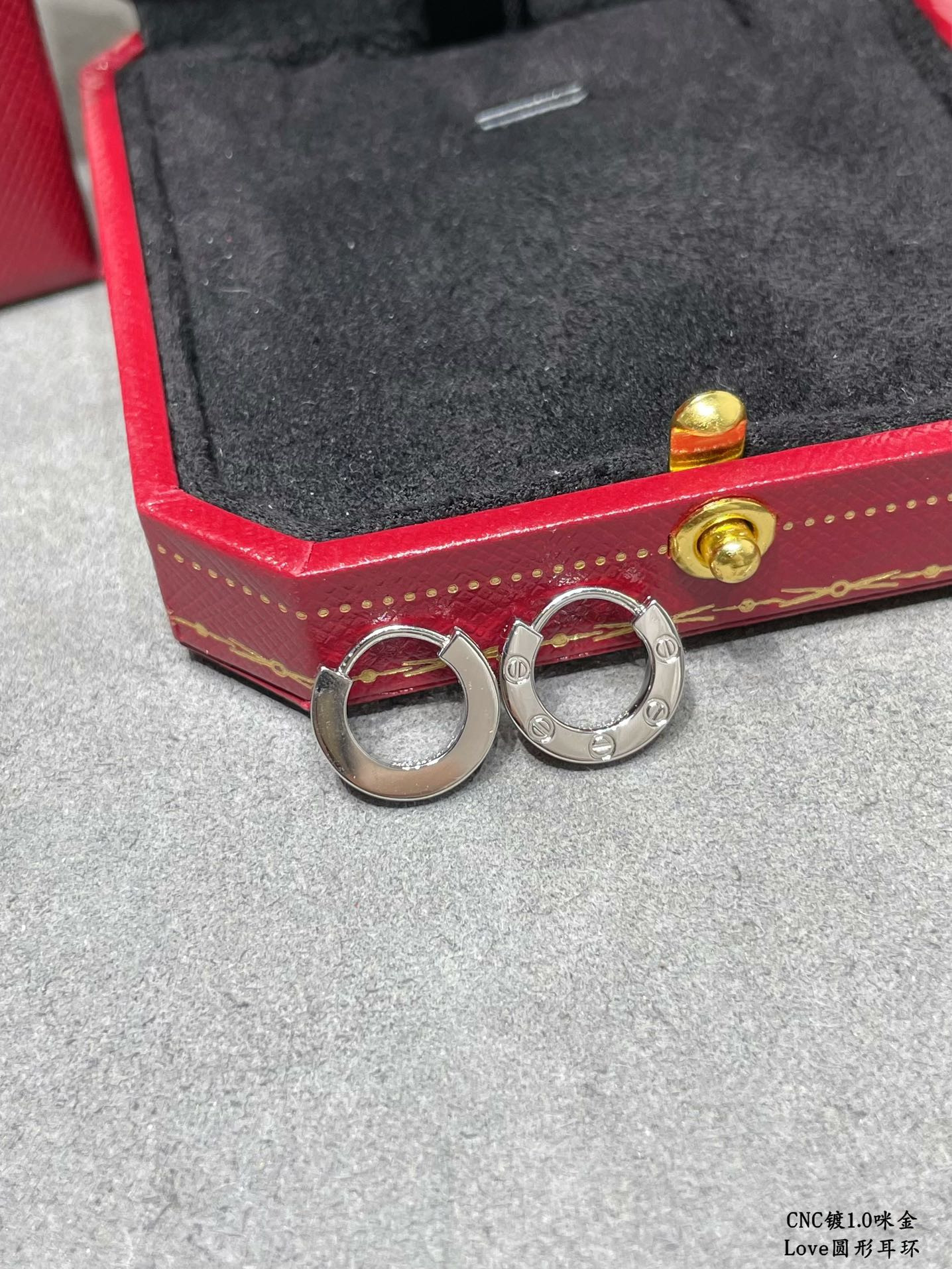 Cartier LOVE glossy round earrings