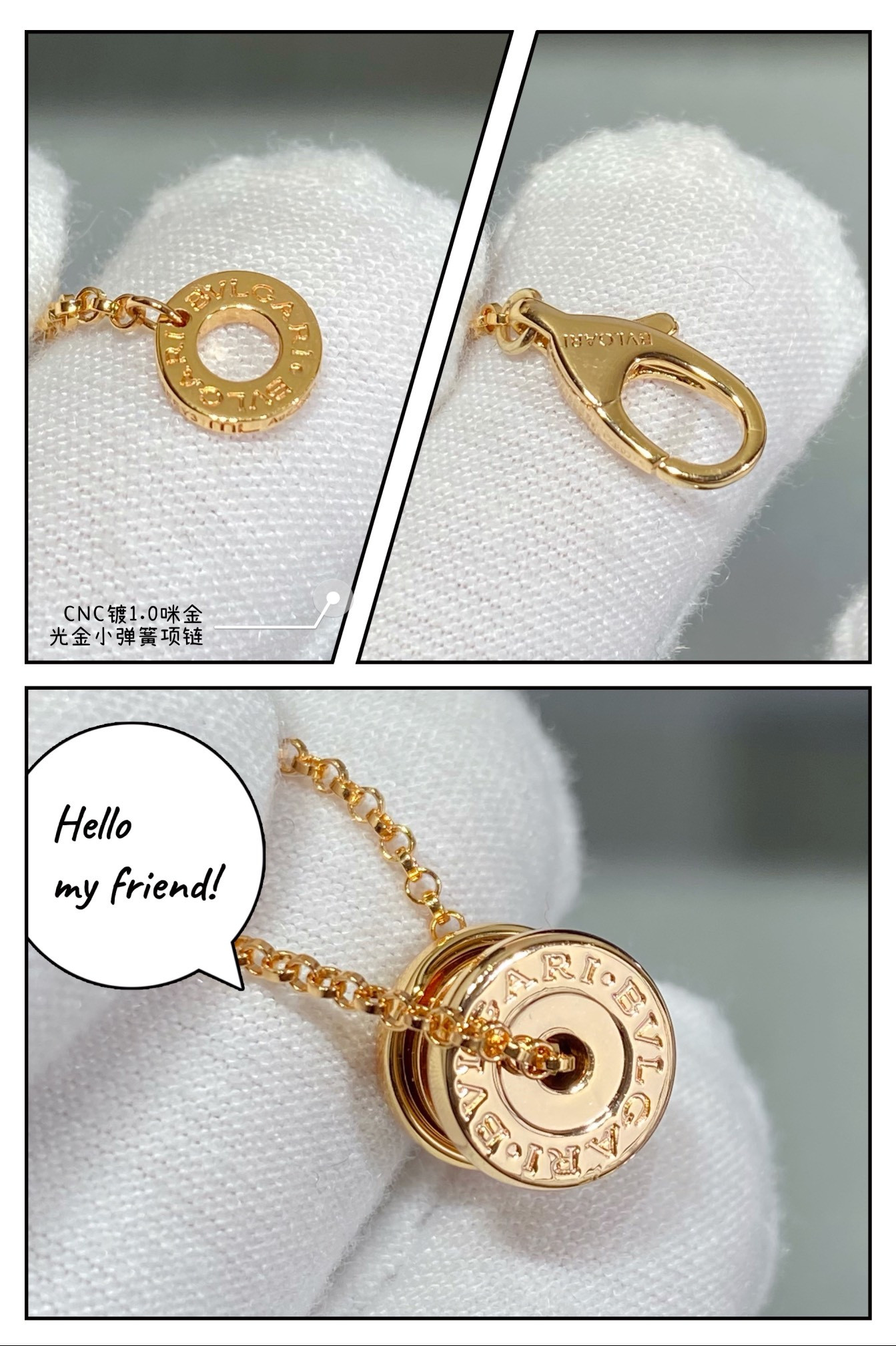 Bvlgari Light gold small spring Necklace