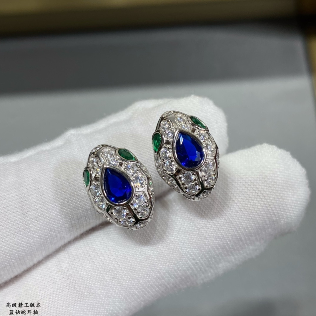 Bvlgari Sapphire Snake Earrings