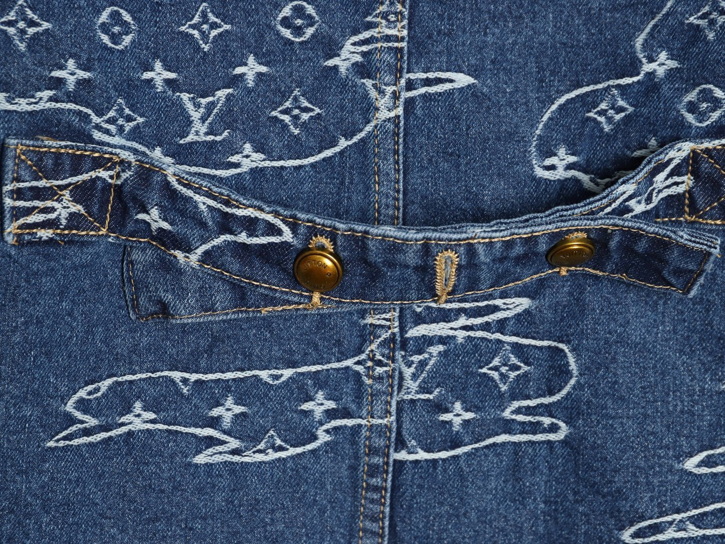 Louis Vuitton LV Pharrell nigo Tyler Denim Jacket Suit