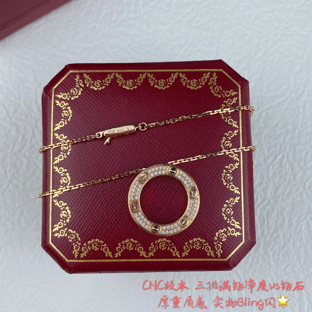 Cartier Double-sided fully diamond-encrusted coin Necklace