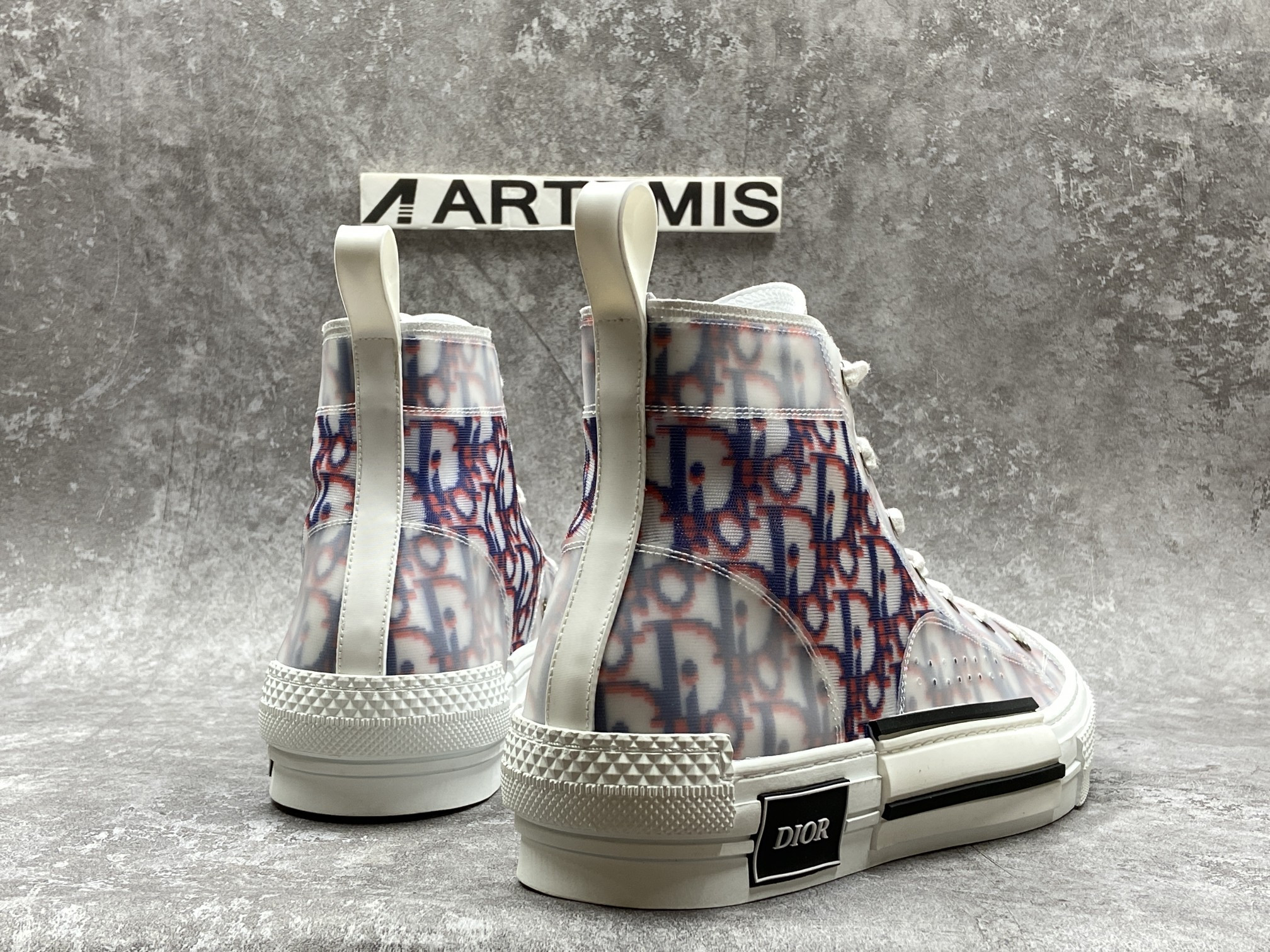 Dior B23 High Top Red Blue Oblique