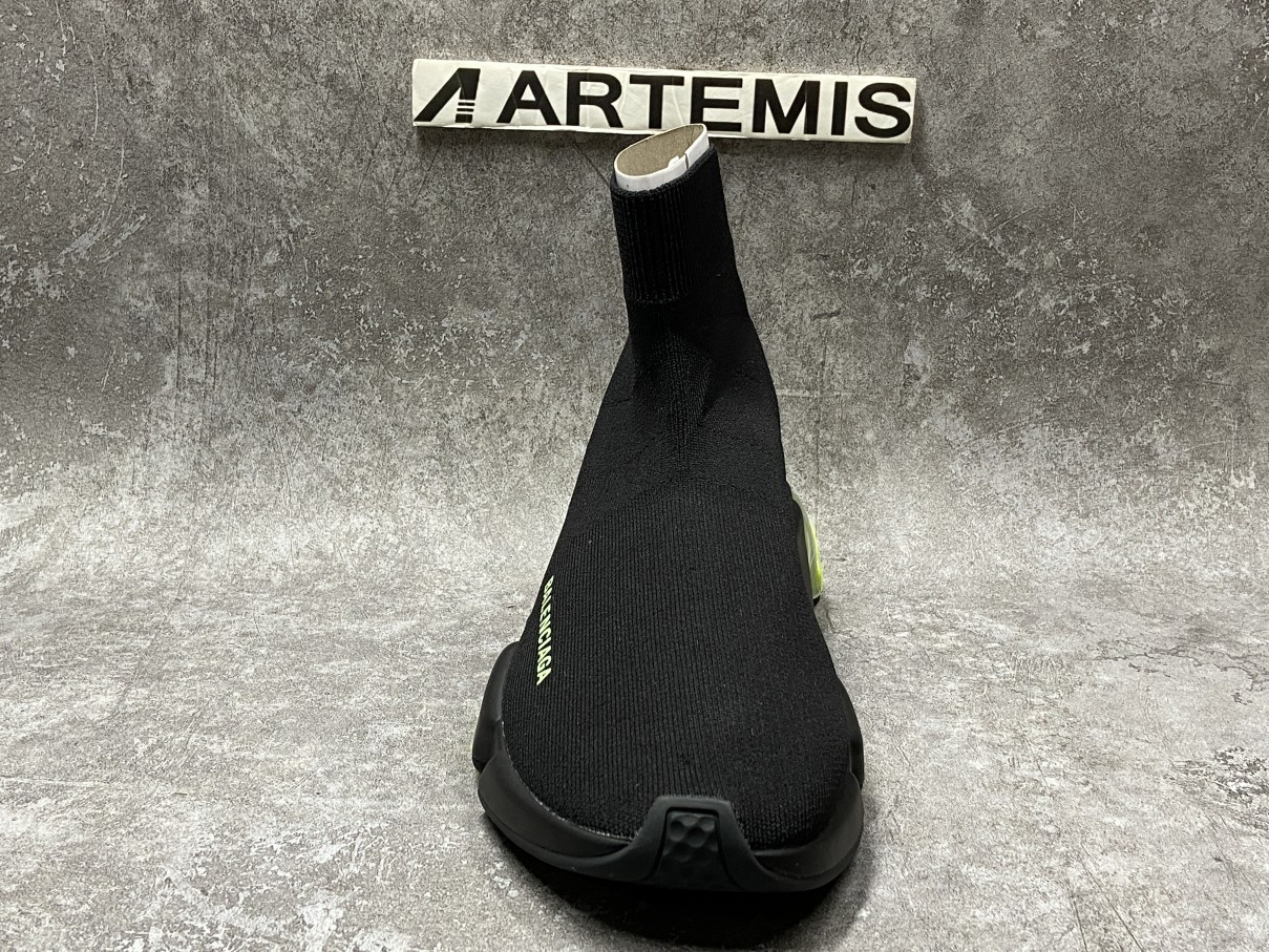 Balenciga Speed Trainer Clearsole Yellow Fluo