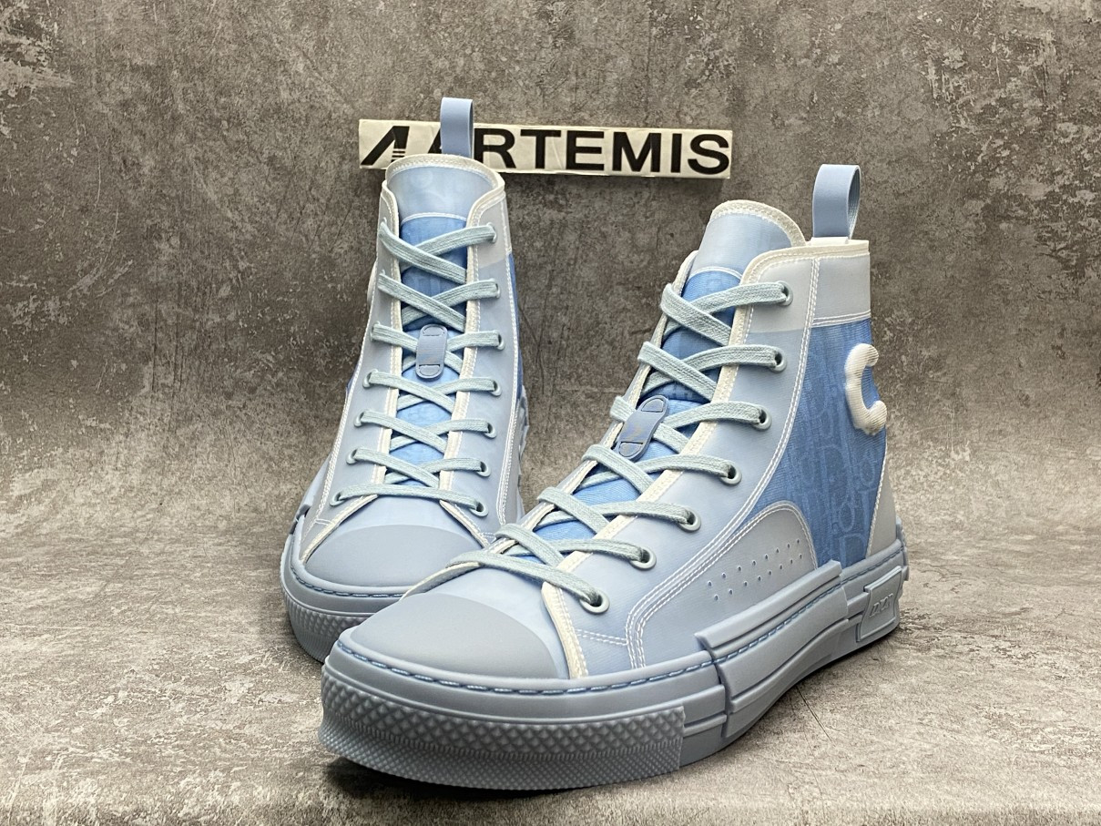 Dior B23 High Top Daniel Arsham Light Blue