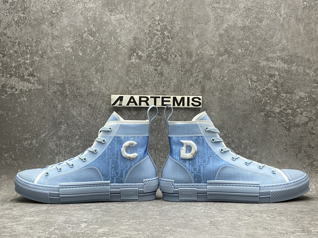 Dior B23 High Top Daniel Arsham Light Blue