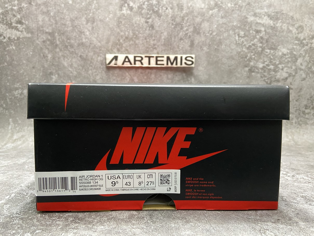 Air Jordan 1 Retro High White University Blue Black