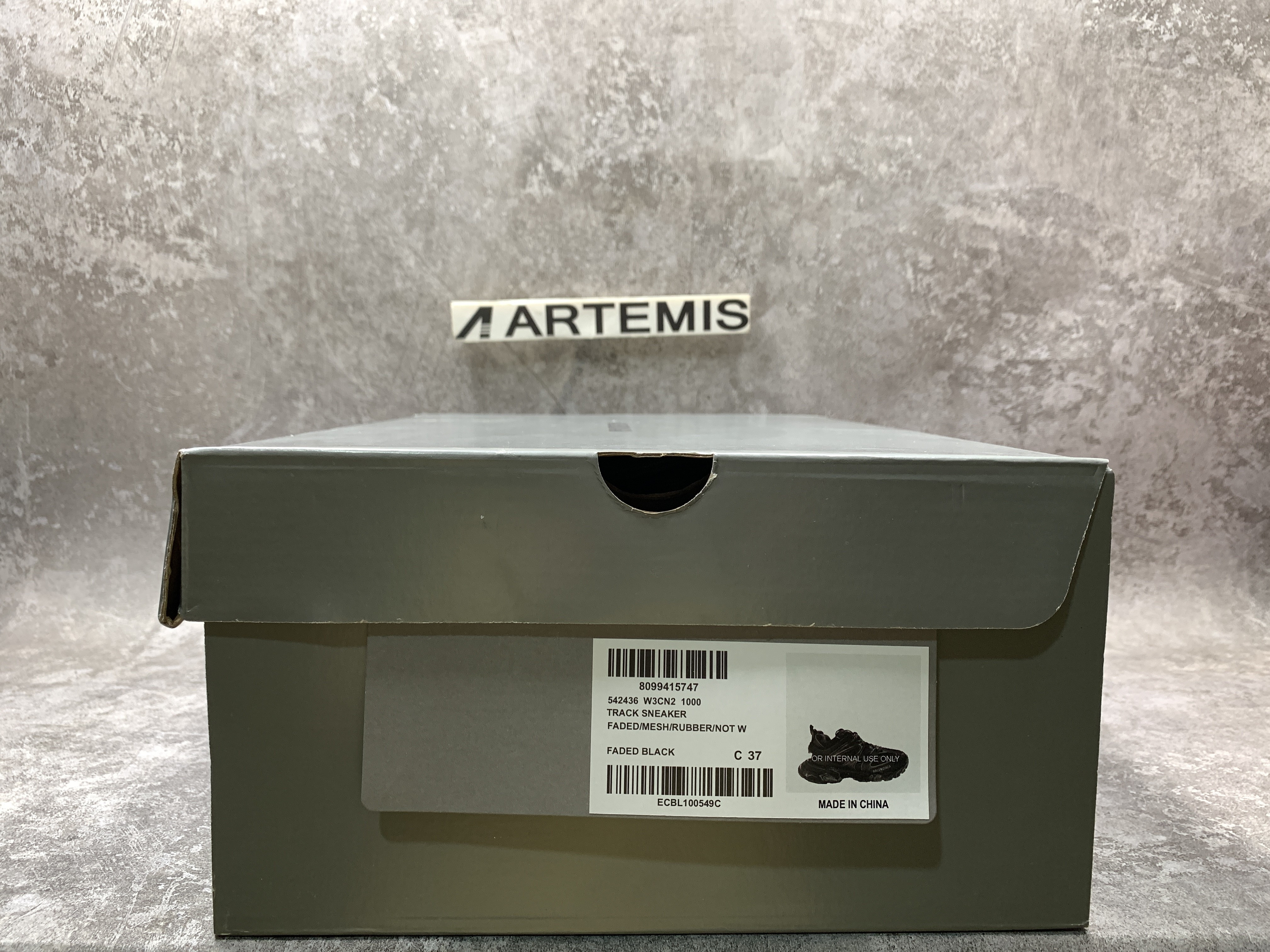 Balenciga Black Faded Track Sneakers