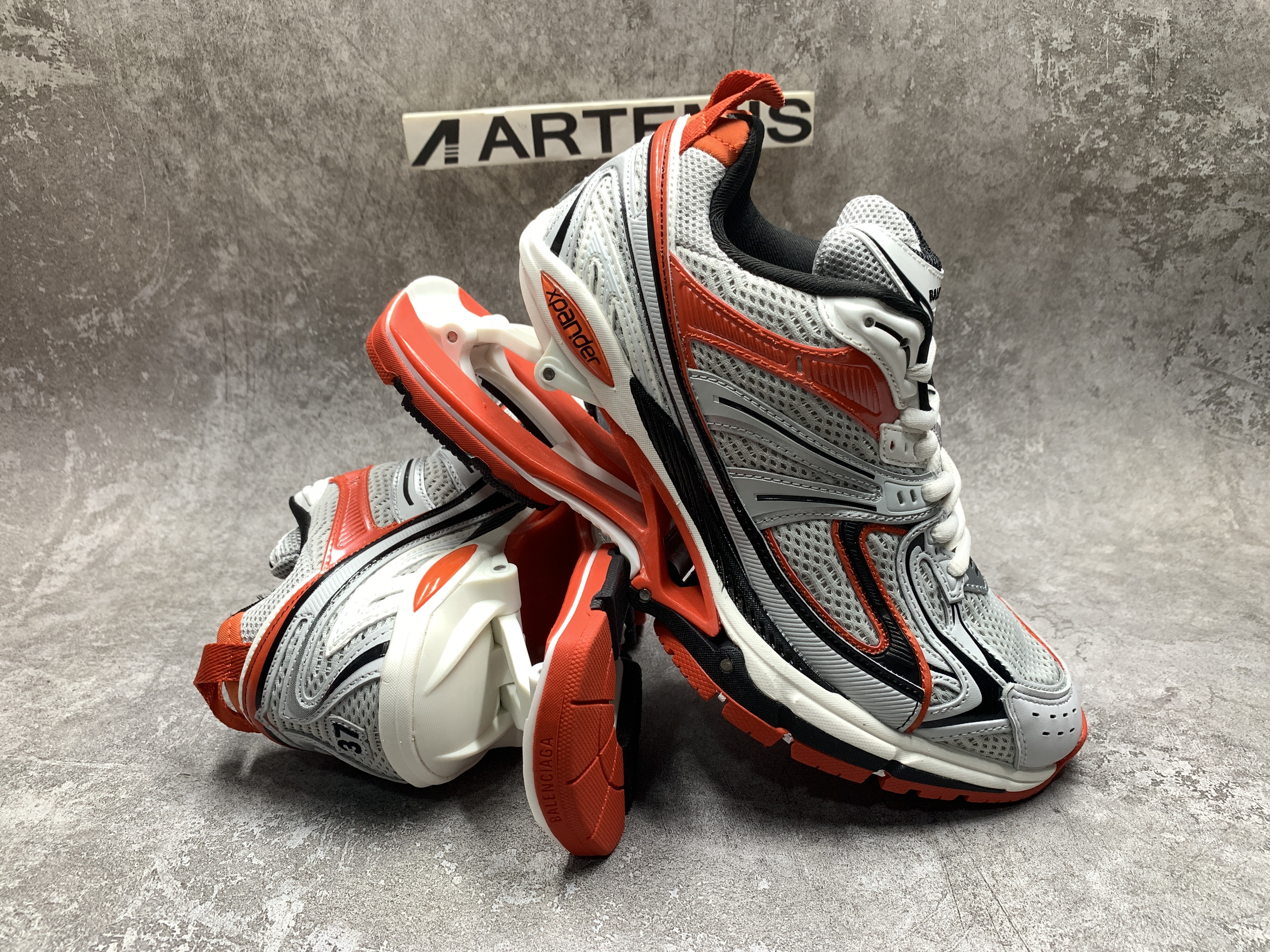 Balenciga X-Pander Sneaker Red Silver