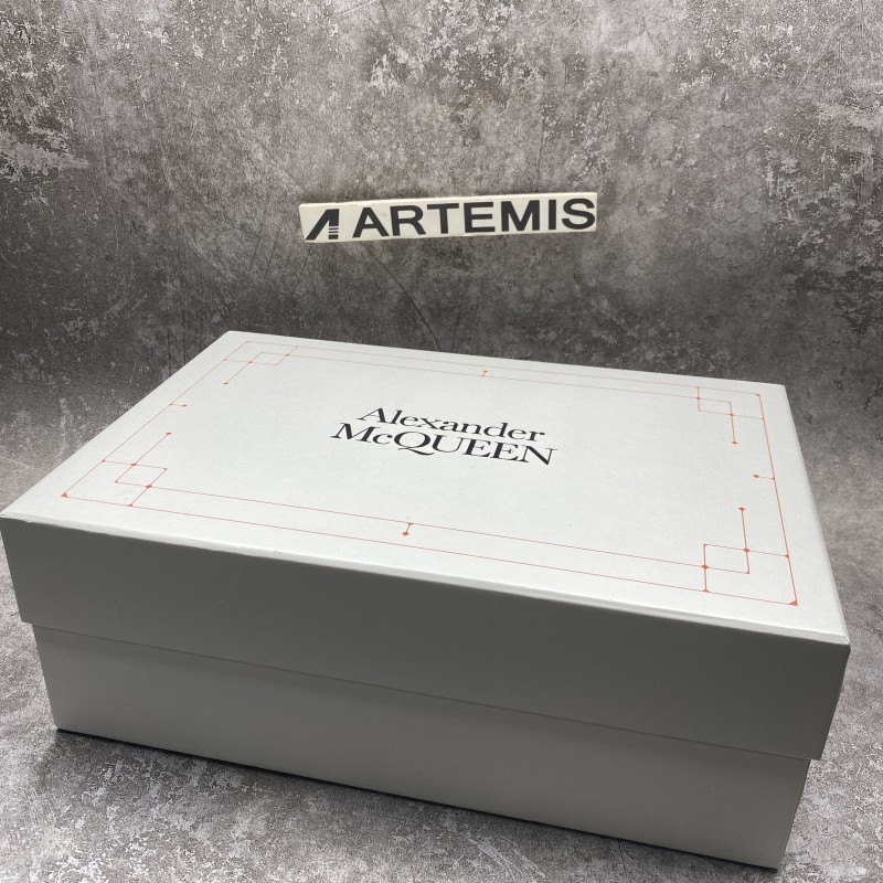 Alexander McQueen Tread Slick High Lace Up Boot Black White