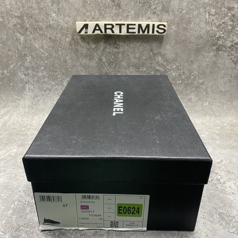 Chanel Low Top Trainer Velvet Black