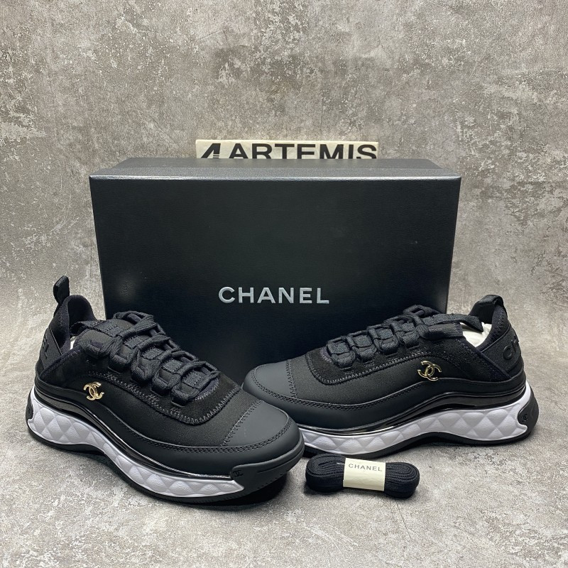 Chanel Low Top Trainer Velvet Black