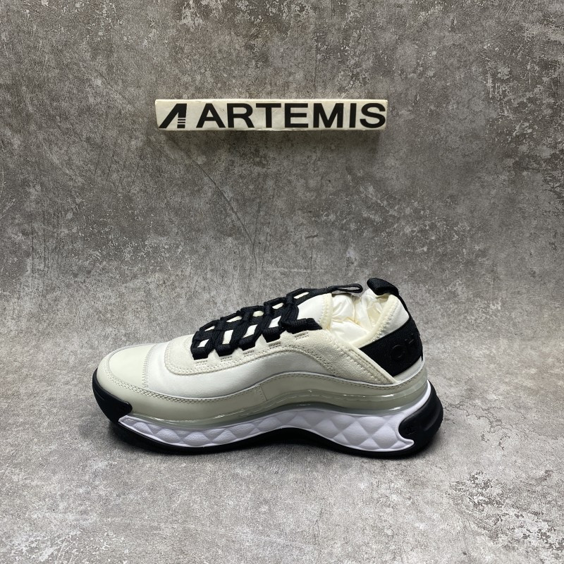 Chanel Velvet Calfskin & Mixed Fibers Sneaker Ivory