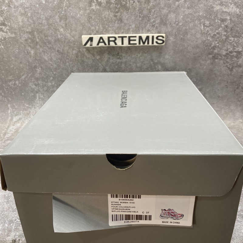 Balenciaga Wmns Runner Sneaker White Neon Pink