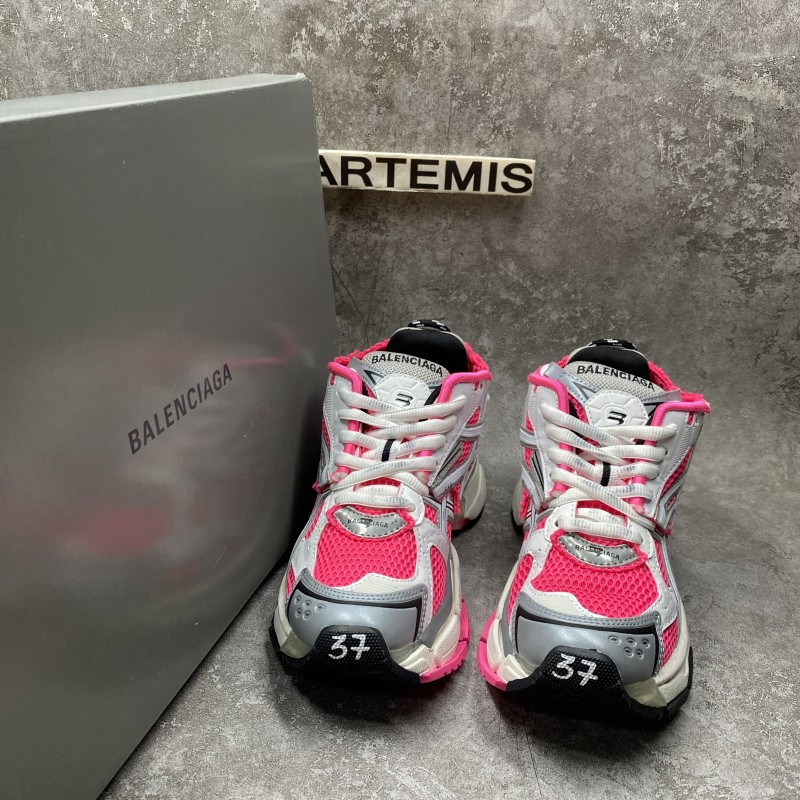Balenciaga Wmns Runner Sneaker White Neon Pink