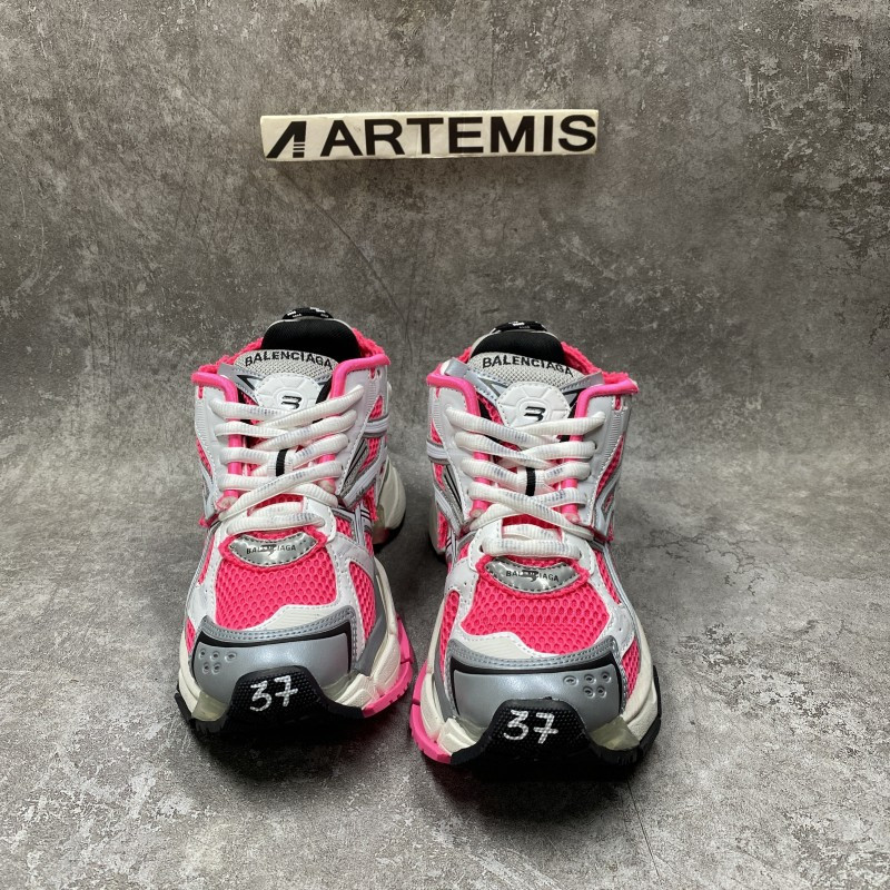 Balenciaga Wmns Runner Sneaker White Neon Pink