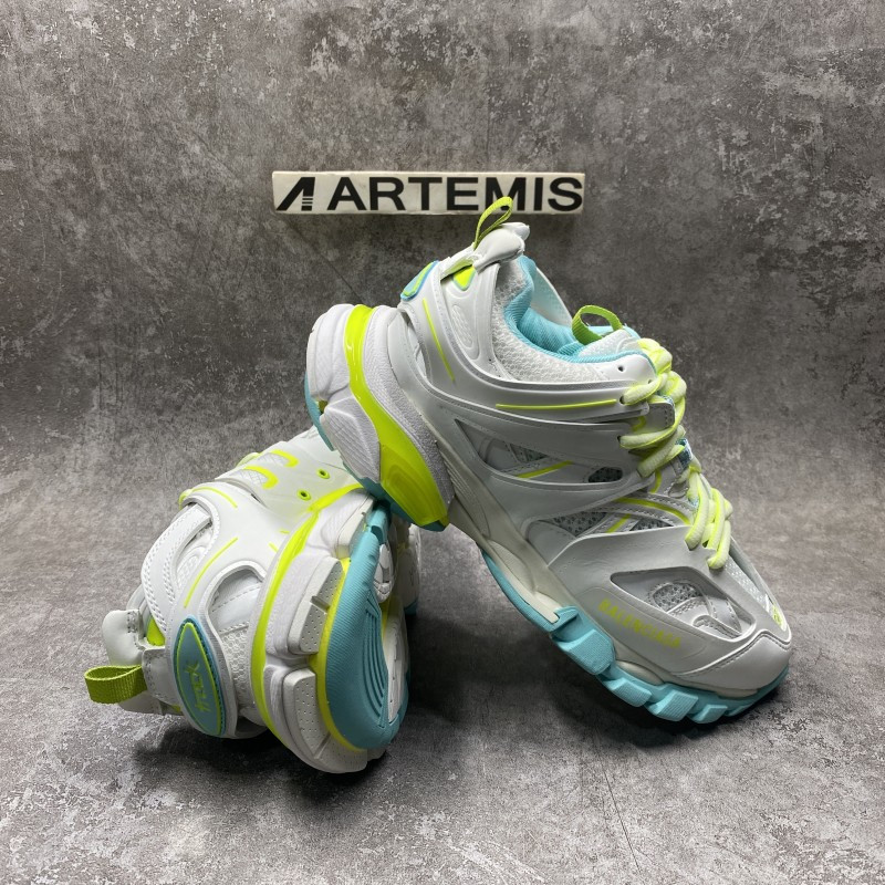 Balenciga Track White Neon Yellow