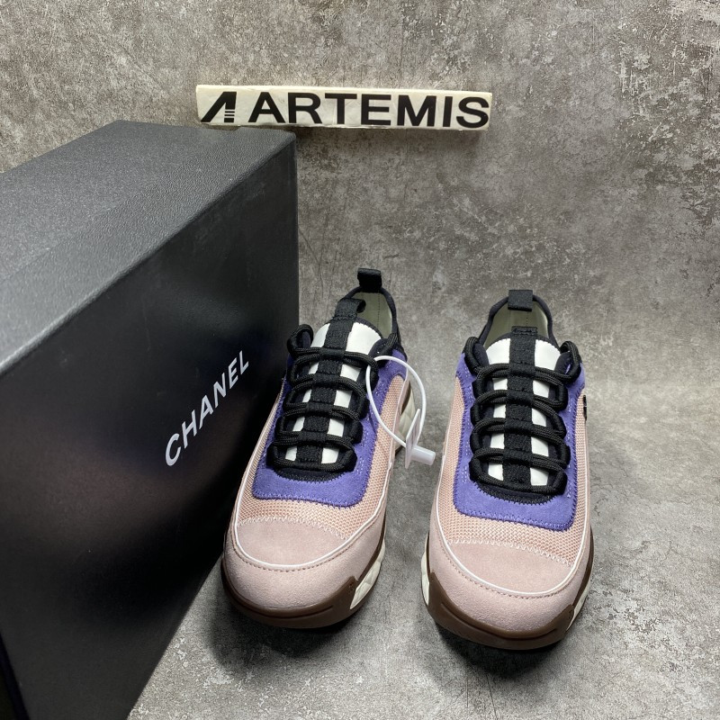Chanel Trainer Sneaker In Purple Pink