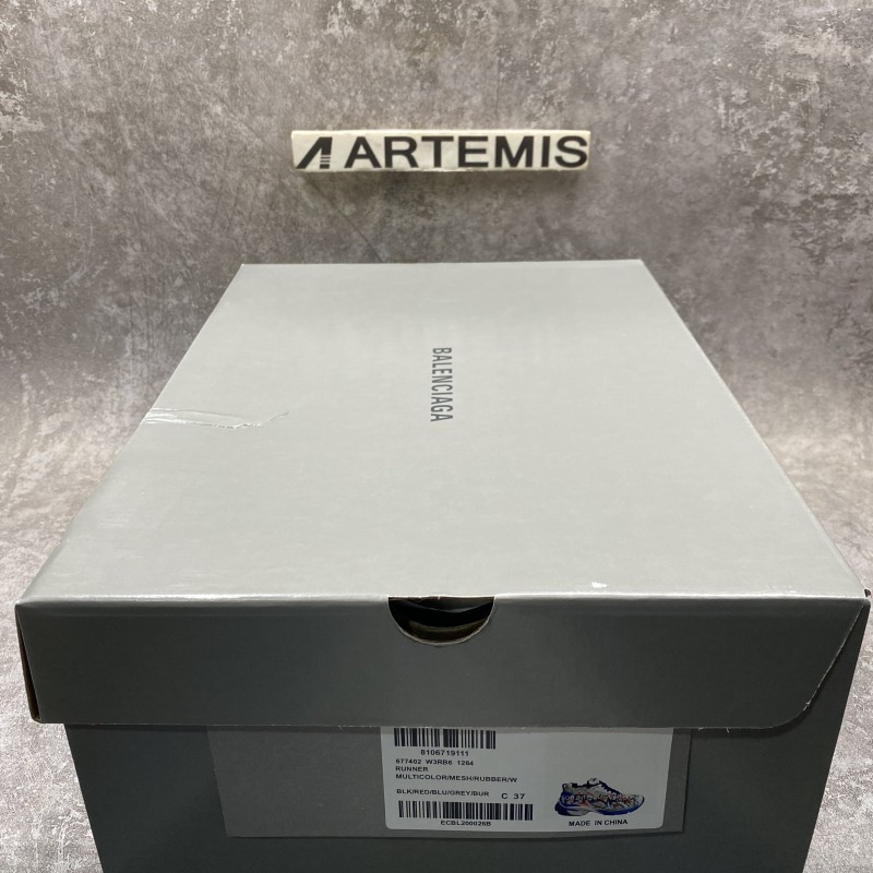 Balenciaga Graffiti Runner Sneaker In Blue