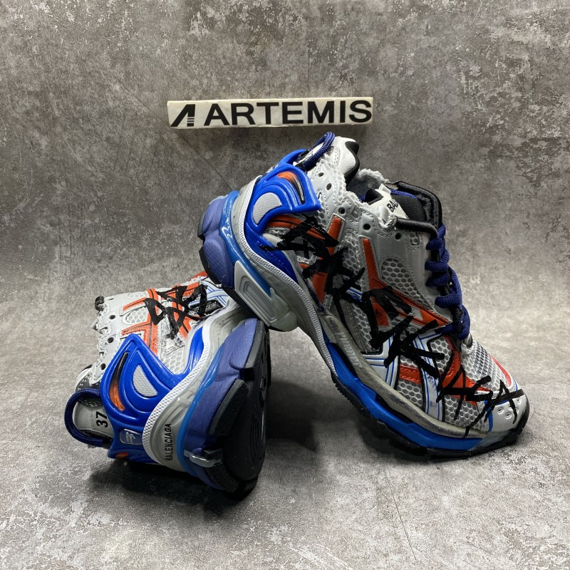 Balenciaga Graffiti Runner Sneaker In Blue