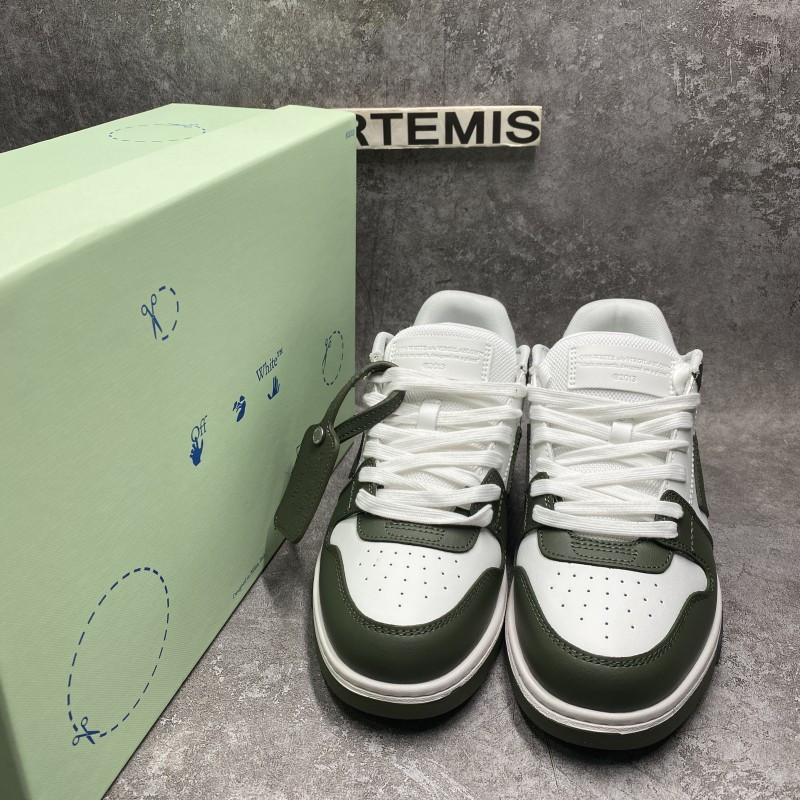 Off-White Out Of Office Bicolor Leather Low-Top Sneakers