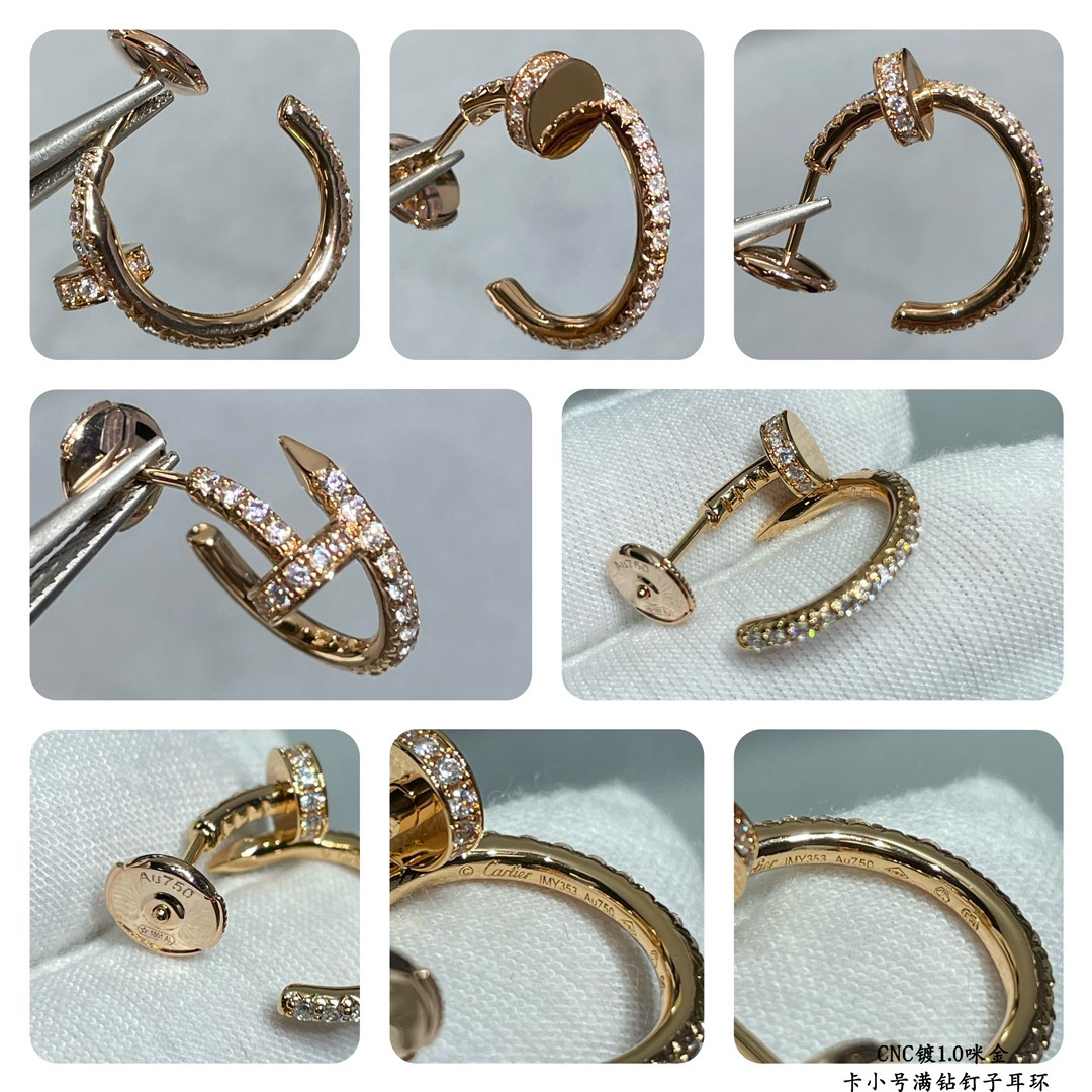 Cartier Fully diamond-encrusted small nail Earrings