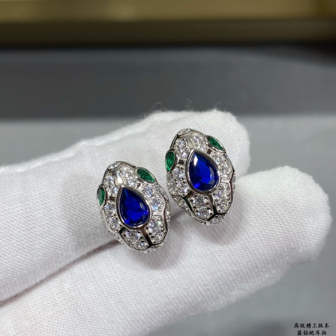 Bvlgari Sapphire Snake Earrings