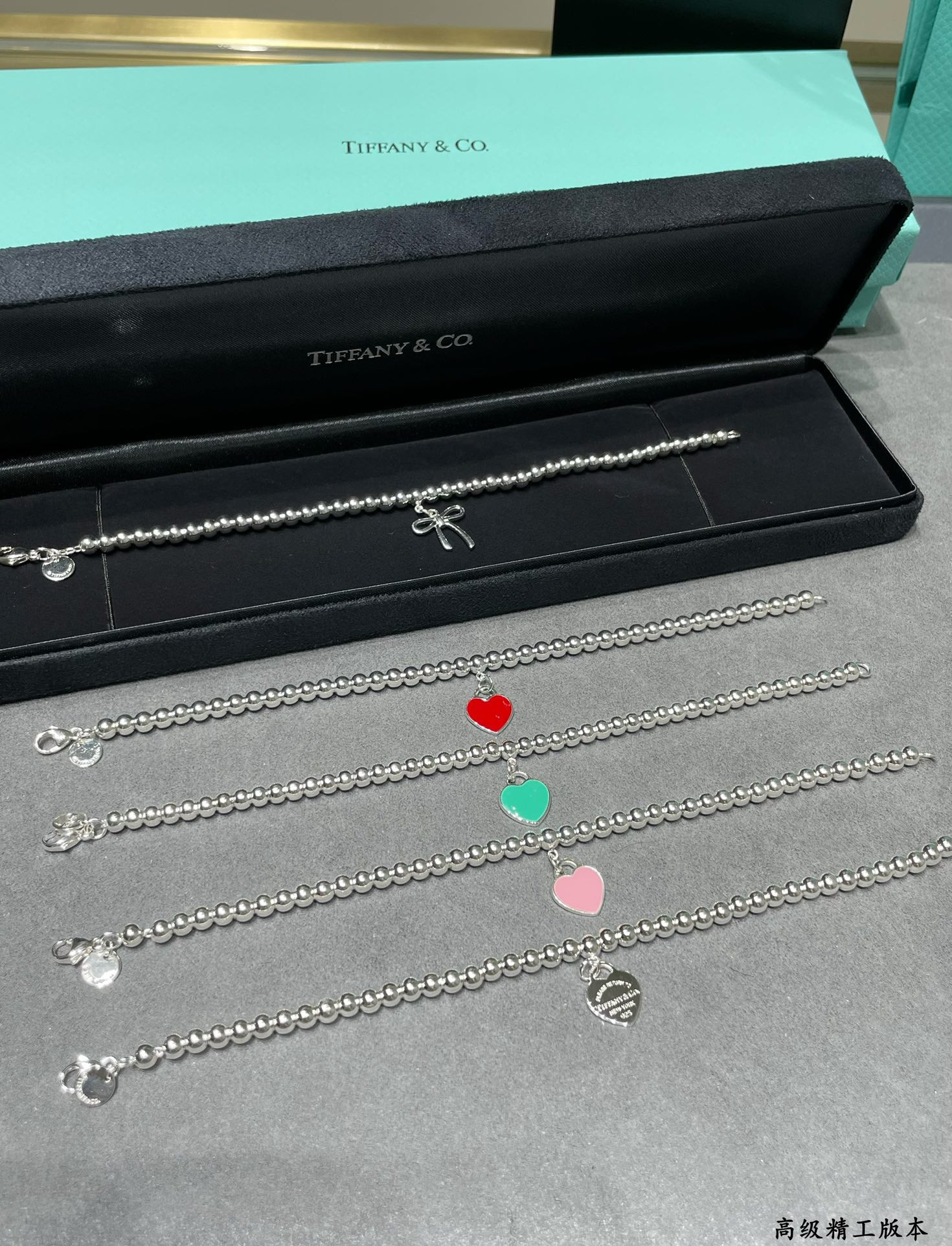 tiffany & co. beads & He**ts bracelet ag925
