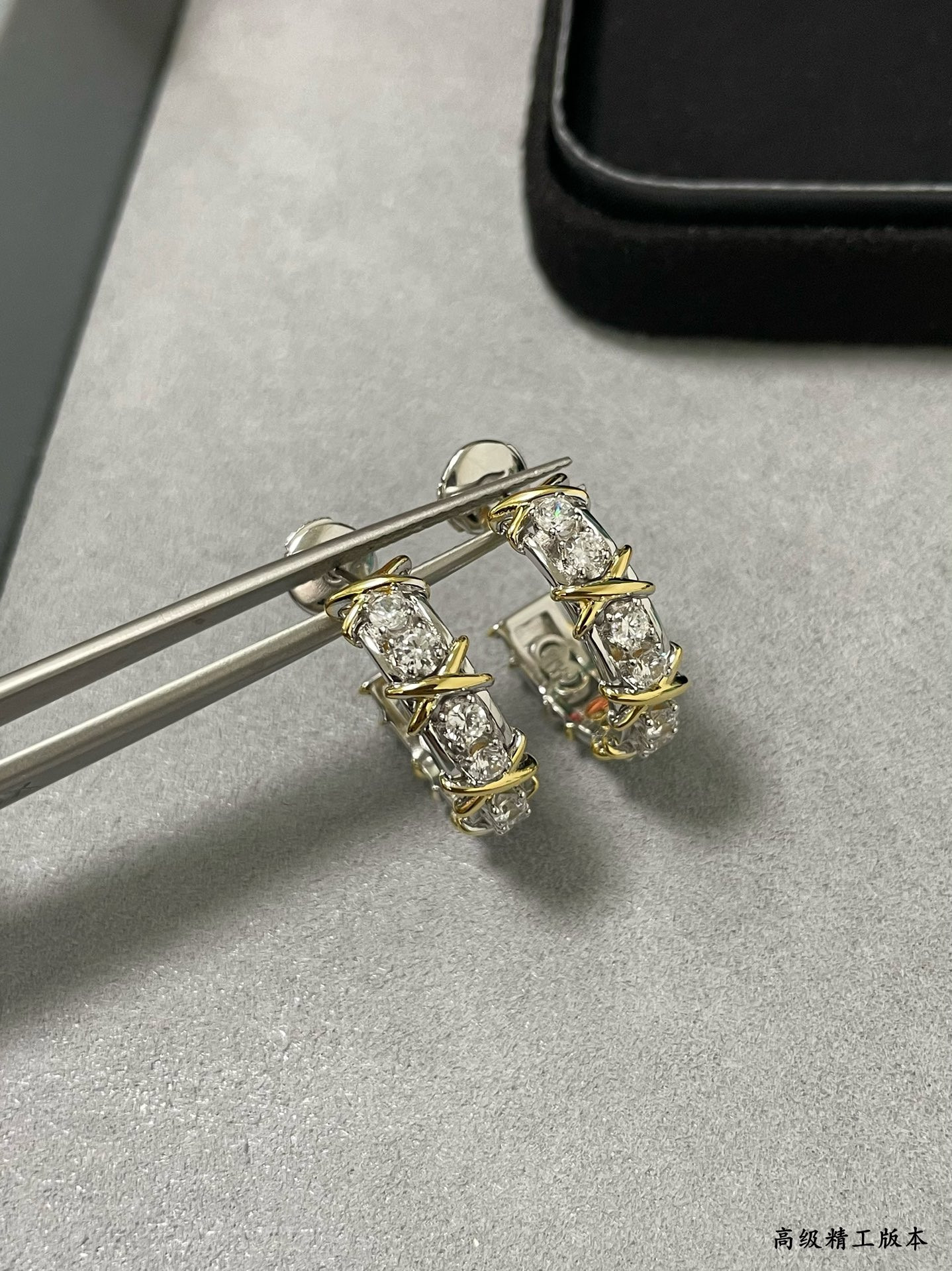 Tiffany & Co. Double Tone Cross Earrings