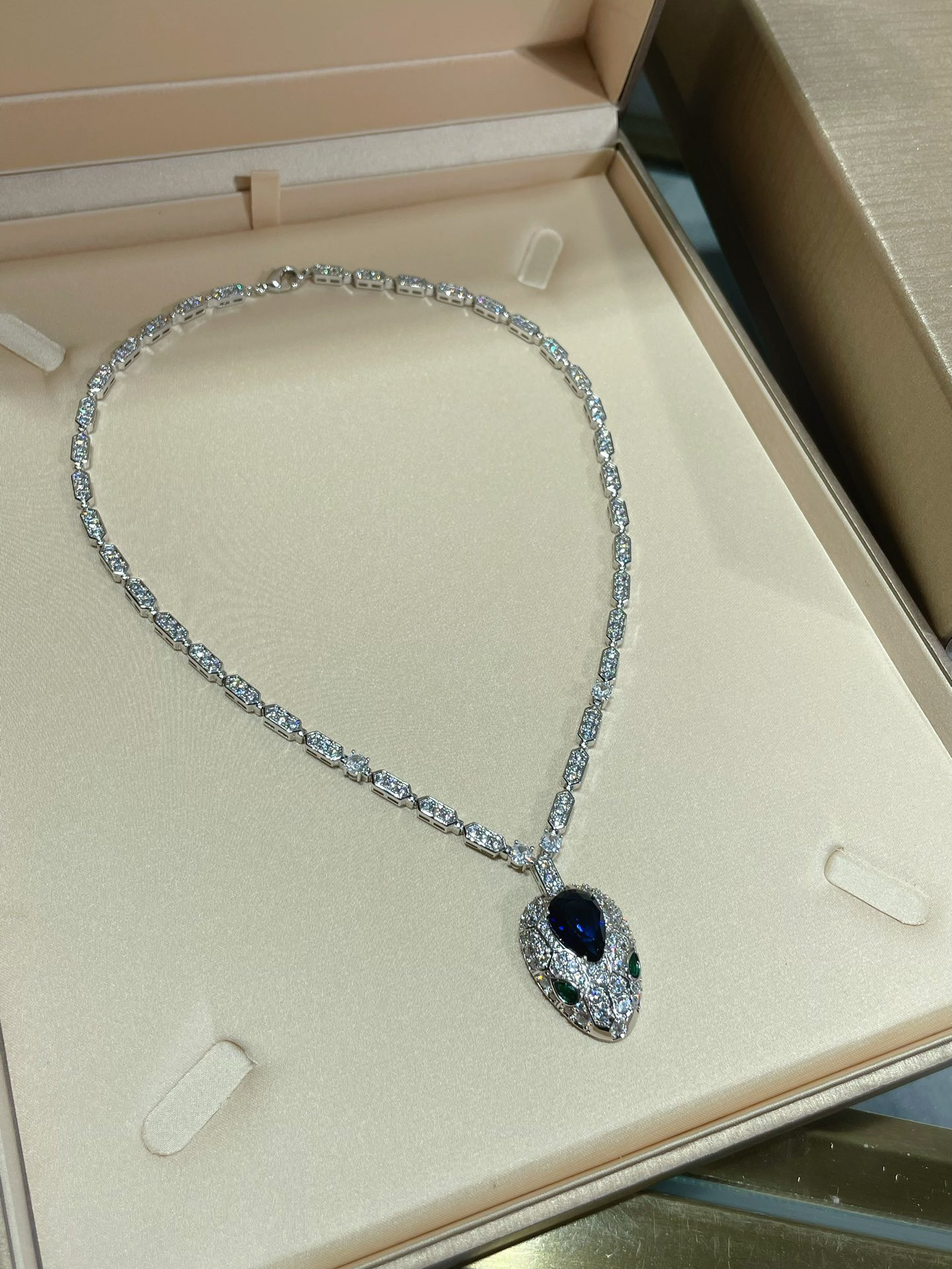 Bvlgari Water Drop Snake Necklace