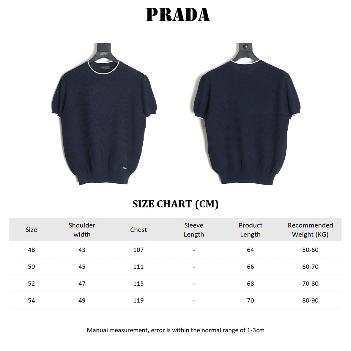 PRADA PRD knitting Short-sleeved