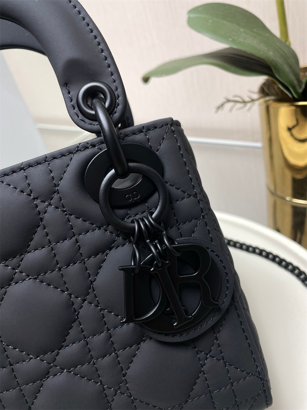 Mini Lady Dior Bag 6.5 x 6 x 3 inches