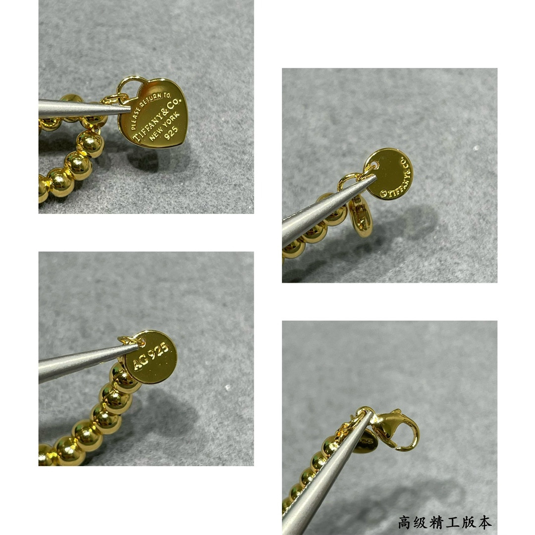 tiffany & co. beads & He**ts bracelet ag925