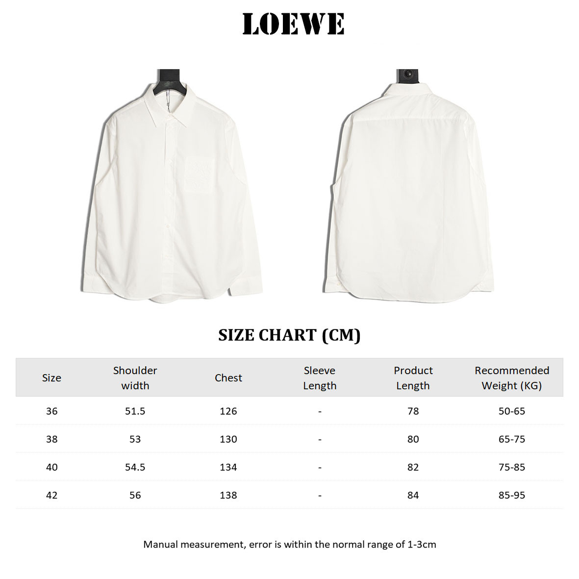 Loewe 25ss Long-sleeved Shirts