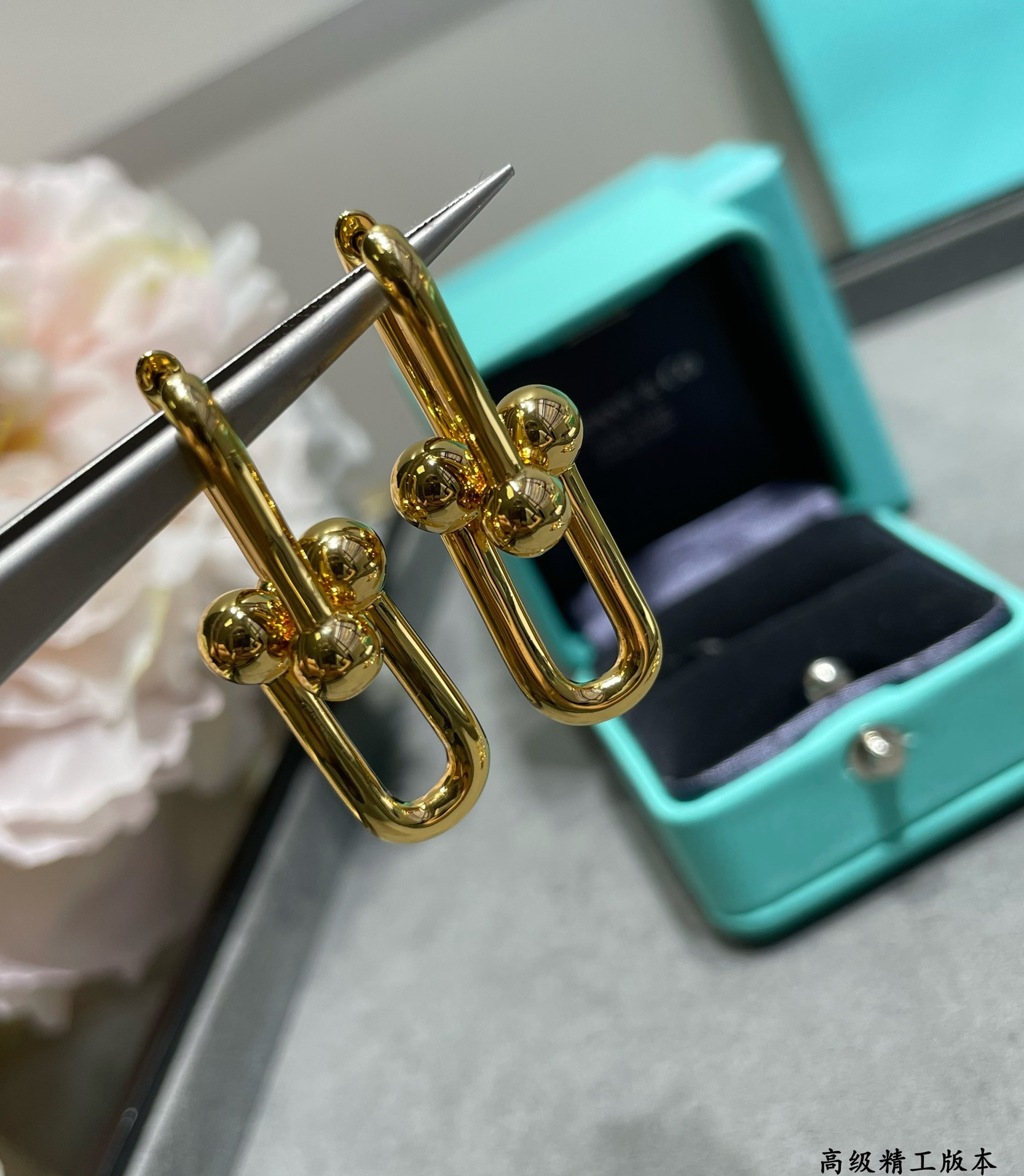Tiffany & Co. Polished Stirrup Double Hoop Earrings