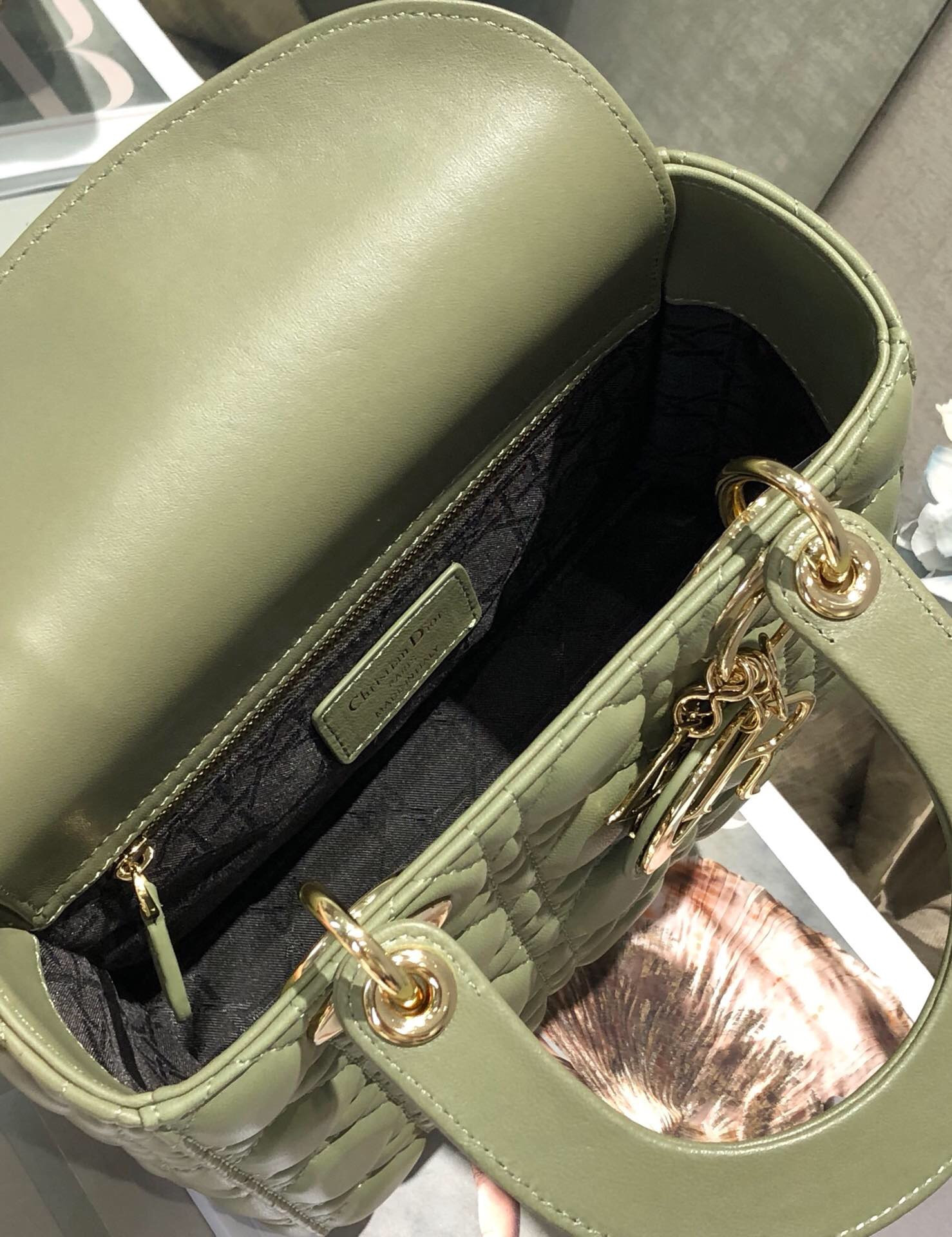 Small Lady Dior My ABCDior Bag 8 x 6.5 x 3 inches