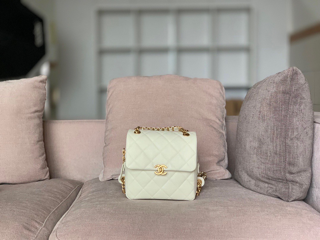 CHANEL ADO BACKPACK IN WHITE