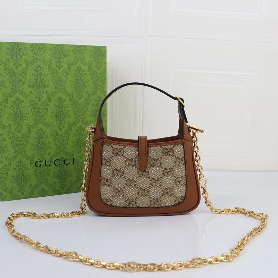 GUCCI JACKIE 1961 MINI GG SHOULDER BAG 19 x 13 x 3CM