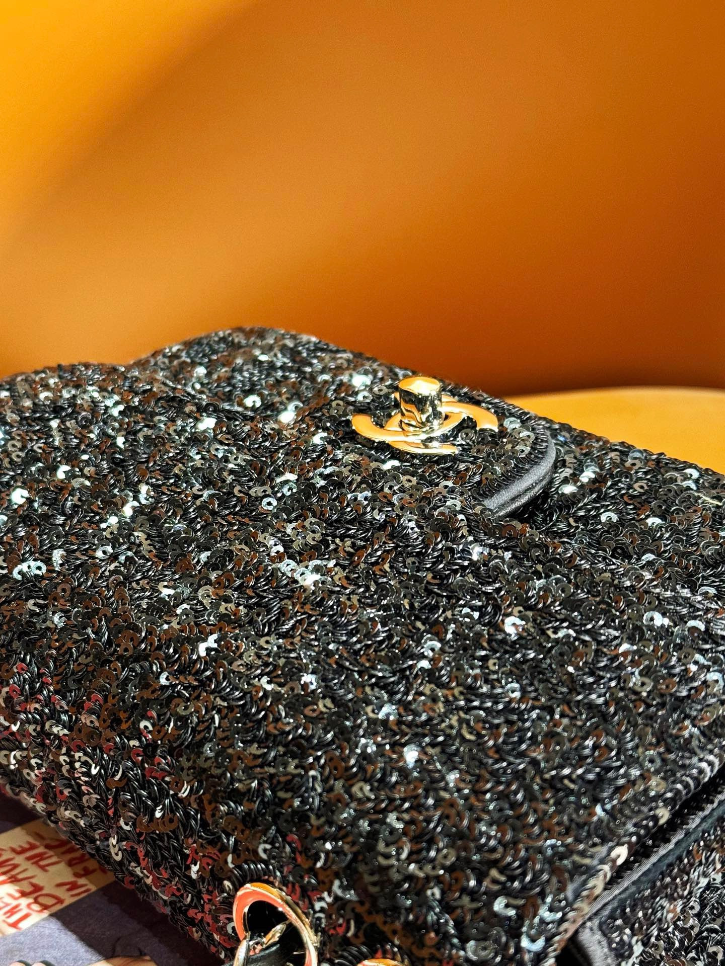 Chanel Sequin Flap Bag 20CM