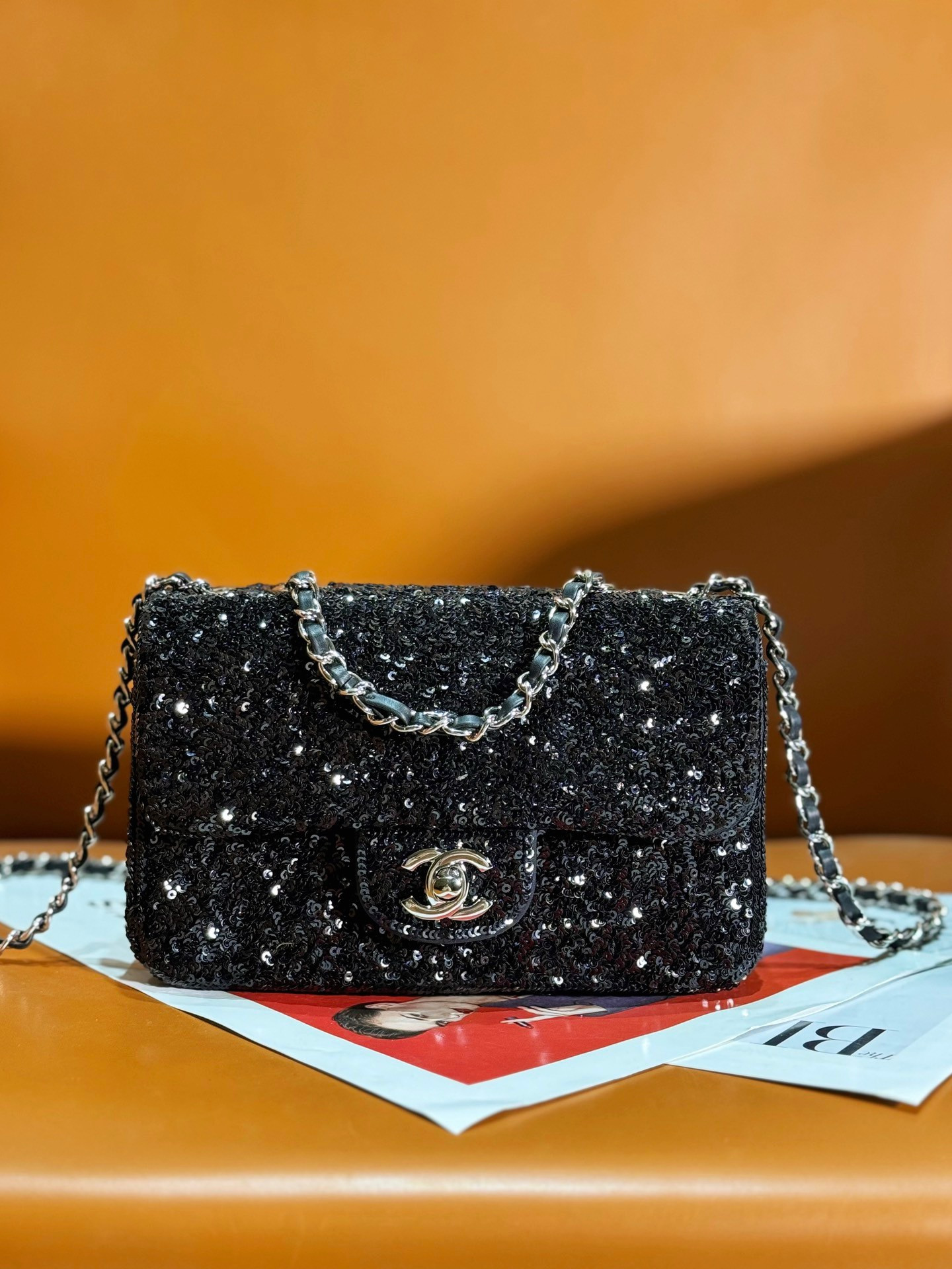 Chanel Sequin Flap Bag 20CM